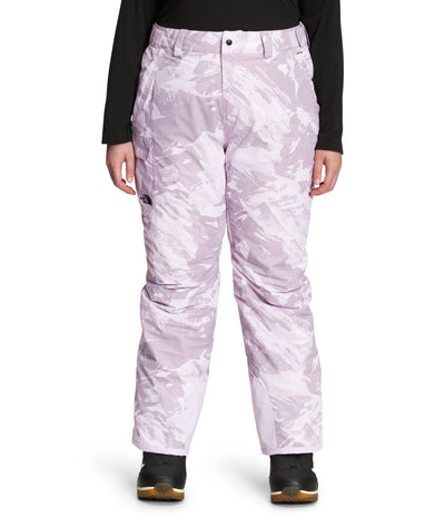 THE NORTH FACE Women's Freedom Insulated Pant (Standard and Plus Size), Lavender Fog Tonal Mountainscape Print, 2X Plus Regular