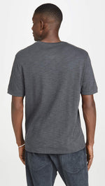 Vince Men's Classic Short Sleeve Slub Henley, Sphere, XXL