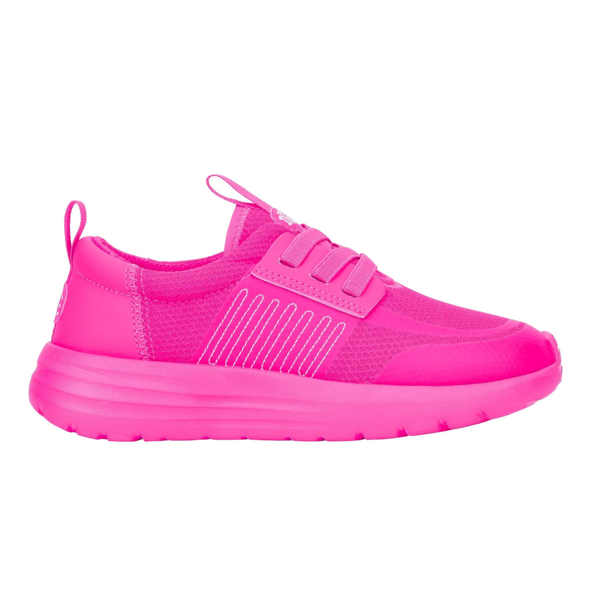 HEYDUDE Women's Kid Sirocco Play Brights (Little Kid/Big Kid), Hot Pink, 2 Medium