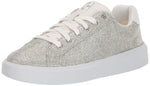 Cole Haan Women's Grand Crosscourt Daily Sneaker, Silver Glitter MESH/Optic White, 10.5