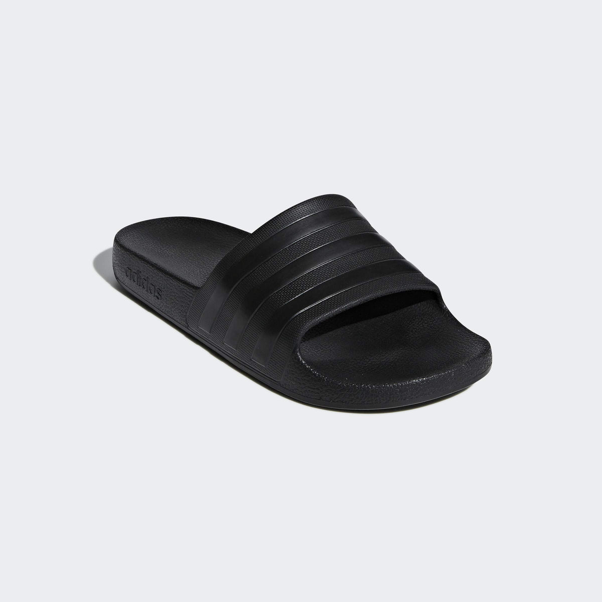 adidas Adilette Aqua Mens Flip Flop Slide Sandal Triple Black - UK 6