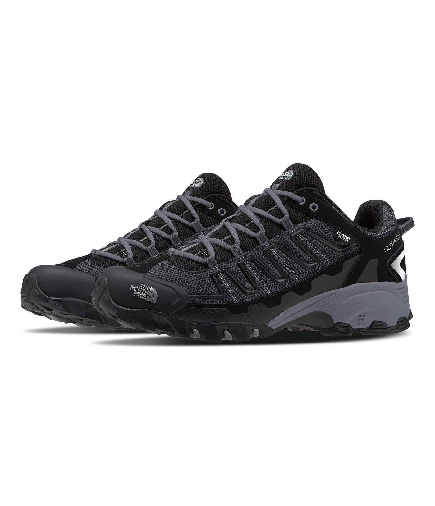 THE NORTH FACE Men's Ultra 109 Waterproof Trail Shoe, TNF Black/Dark Shadow Grey, 15