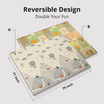 UANLAUO Foldable Baby Play Mat, Extra Large Waterproof Activity Playmats for Babies,Toddlers, Infants, Play & Tummy Time, Foam Baby Mat for Floor with Travel Bag (Balloon(79x71x0.6inch))
