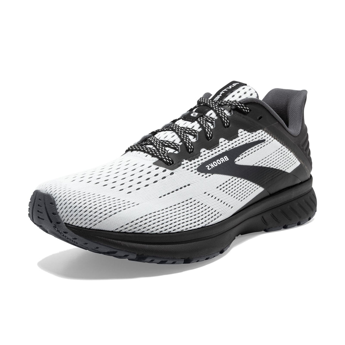 Brooks Men’s Anthem 5 Neutral Running Shoe - White/Black/Ebony - 7 Medium
