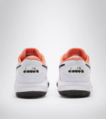 Diadora Trofeo W All Ground Pickleball Tennis Shoes (White/Black/Vermillion) (6.5)