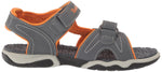 Timberland Adventure Seeker 2-Strap-BK-K Sandal, Medium Grey w/Orange, 34 US Unisex Little Kid