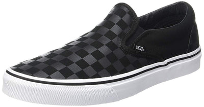 Vans Unisex Classic Slip-On (Checkerboard) Black/Black Skate Shoe 5.5 Men US / 7 Women US