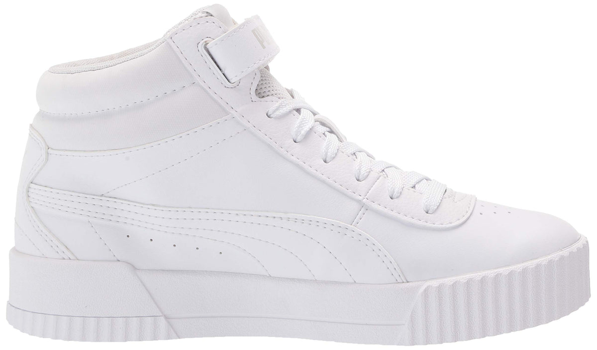 PUMA Women's Carina Mid Sneaker 6 White