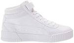 PUMA Women's Carina Mid Sneaker 6 White