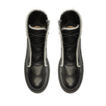 SCHUTZ Women's Amirah Boots, Black/Cristal, 9 Medium US