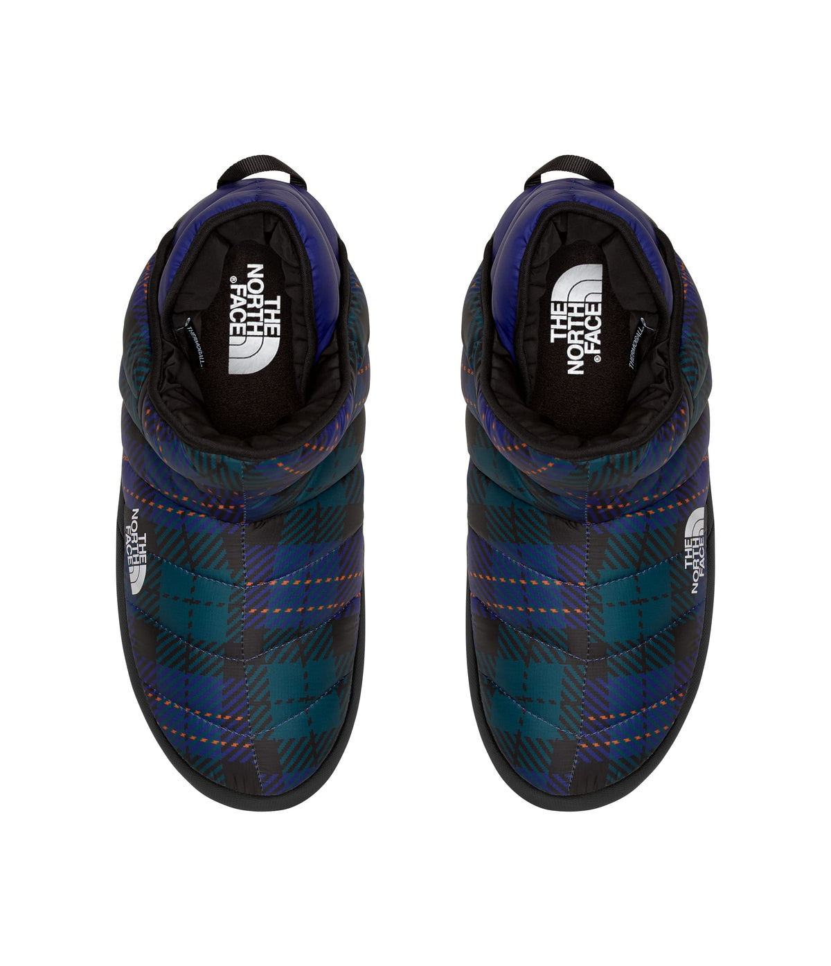 THE NORTH FACE Thermoball Traction Bootie Mens Slippers Ponderosa Green Medium Icon Plaid Print/Lapis Blue 11