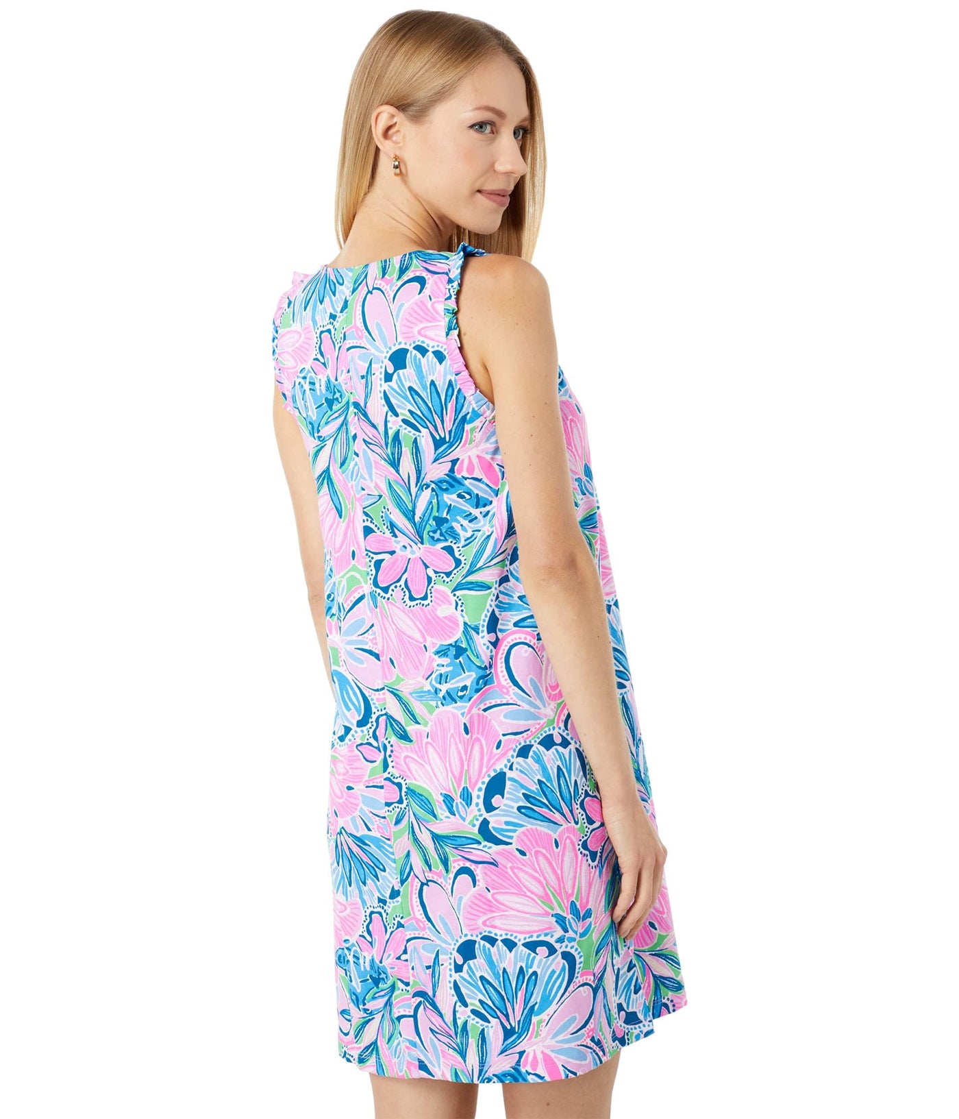 Lilly Pulitzer Aron Dress Gecko Green Tiger Sunrise XXS
