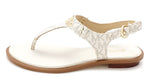 Michael Kors MK Plate Thong Vanilla Mini Mk Sig PVC 7 M