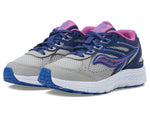 Saucony Girl's Cohesion 14 LTT (Little Kid/Big Kid) Navy/Grey/Grape 4 Big Kid M