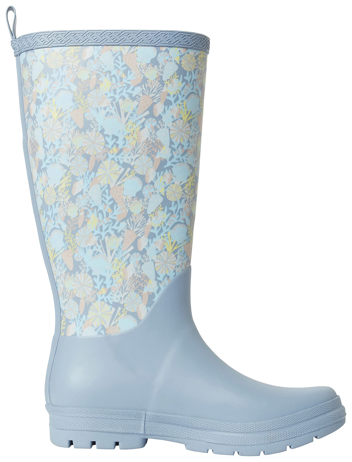 Helly-Hansen Womens Madeleine Print Waterproof Rain Boots, 555 Dusty Blue, 6
