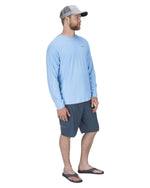 Simms SolarFlex Crewneck Long Sleeve Fishing Shirt for Men: UPF 50+ Sun Protection, Quick-Dry, Odor-Resistant (Storm Heather, X-Large)