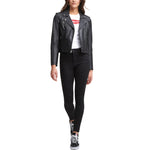 Levi's Women's Faux Leather Moto Jacket (Regular & Plus Size), Classic Black, 3X