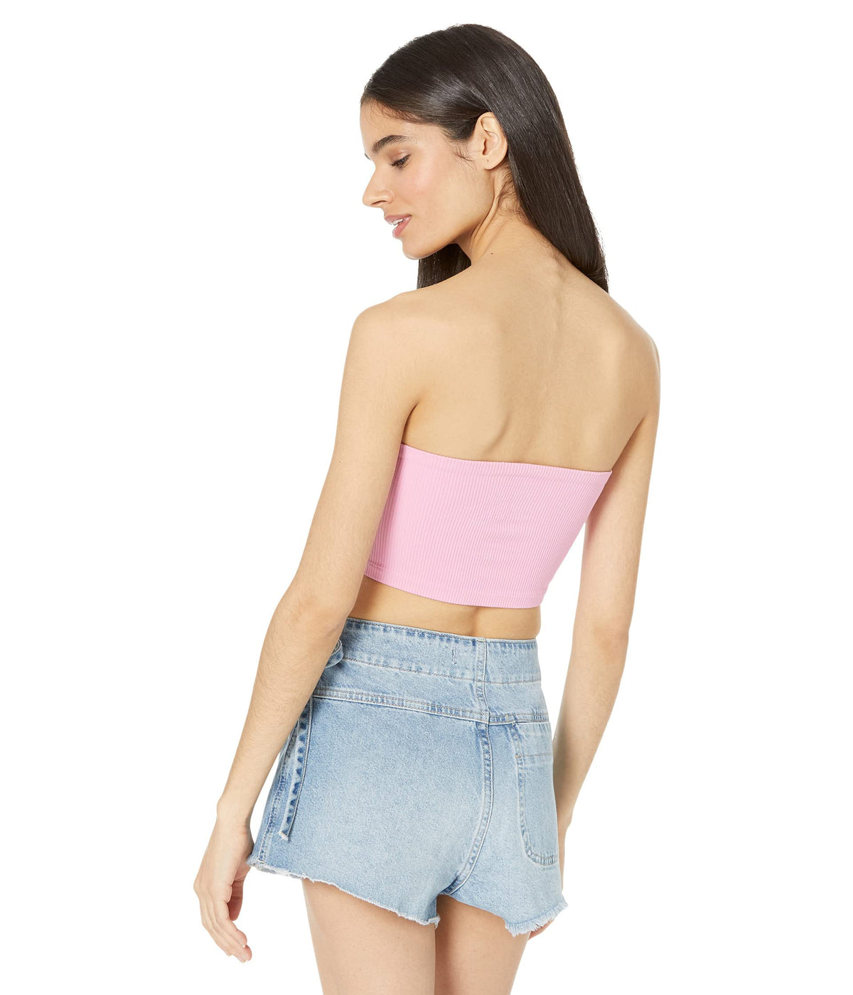 Free People Amelia Bandeau Bra for Women - Rayon-Spandex Blend Construction - Fine Ribbing - Stretch Fit Double Bubble XS-SM (US Women's 0-6) One Size