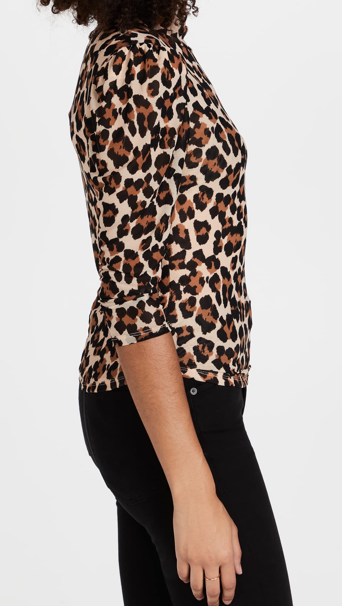 Free People Women's Gather Tee, Leopard Combo, Brown, Print, XS