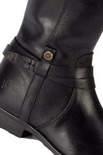 Frye Women's Melissa Belted Tall Knee High Boot, Black - 10M