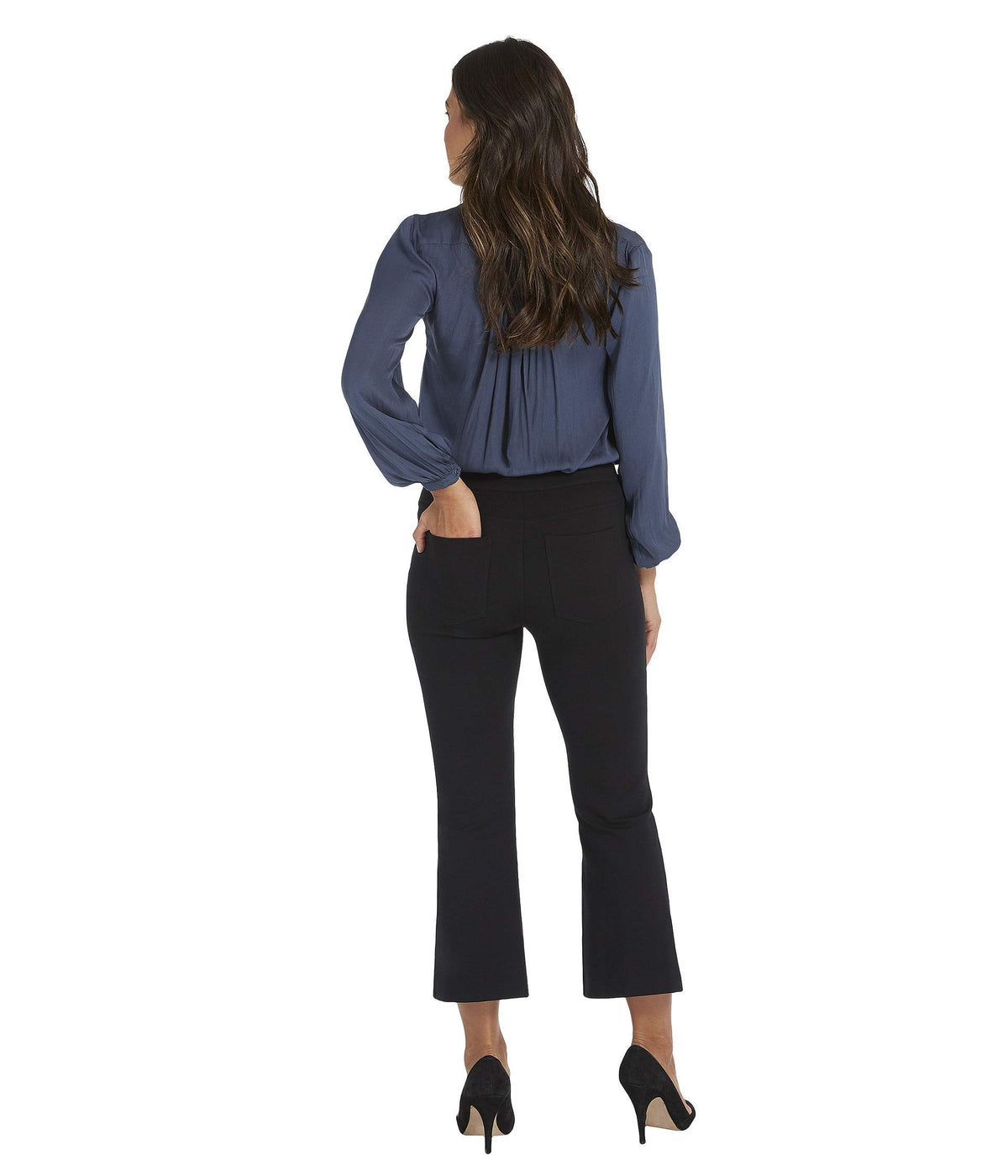SPANX Ponte Pants for Women The Perfect Black Pant, Cropped Flare (Regular and Plus Sizes) MD - Regular One Size