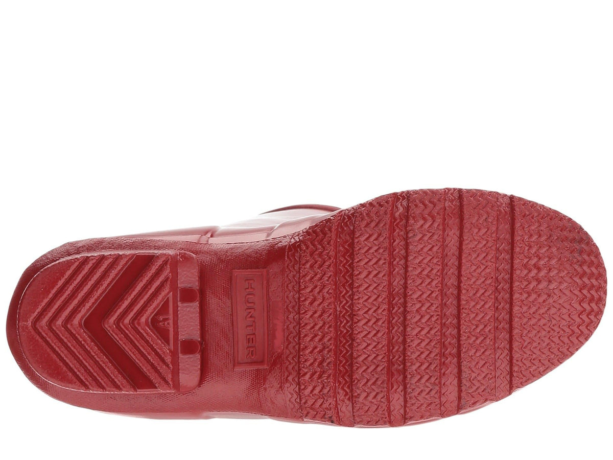 Hunter® Original Kids' Gloss Rain Boots for Kids – Knee High Design – Cushioned Footbed – Nylon Lining Military Red 4 Big Kid M