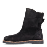 Birkenstock Upsalla Shearling Suede Leather Women (9, Black)