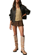 Free People Boss Babe Tank Top for Women – Cobra Print – Ribbed Knit Fabric – Rounded Hemline Cobra SM (Women's 4-6) One Size