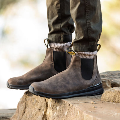 Blundstone Unisex Active Range Leather Pull-On Boot Brown 6.5 Medium UK