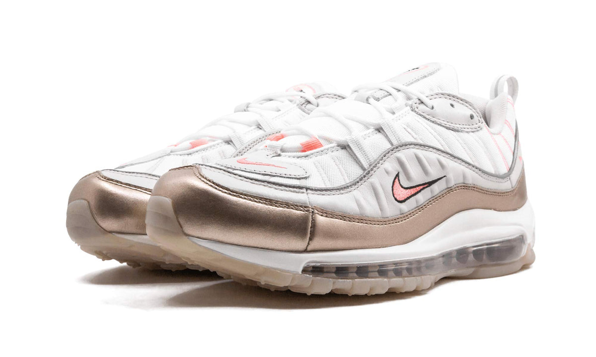 Nike Womens Air Max 98 Low Top Sneakers Running Shoes (9, Light Orewood Brown/Lava Glow)