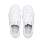PUMA Women's Carina Leather Sneaker 9.5 Puma White-puma White-puma Silver
