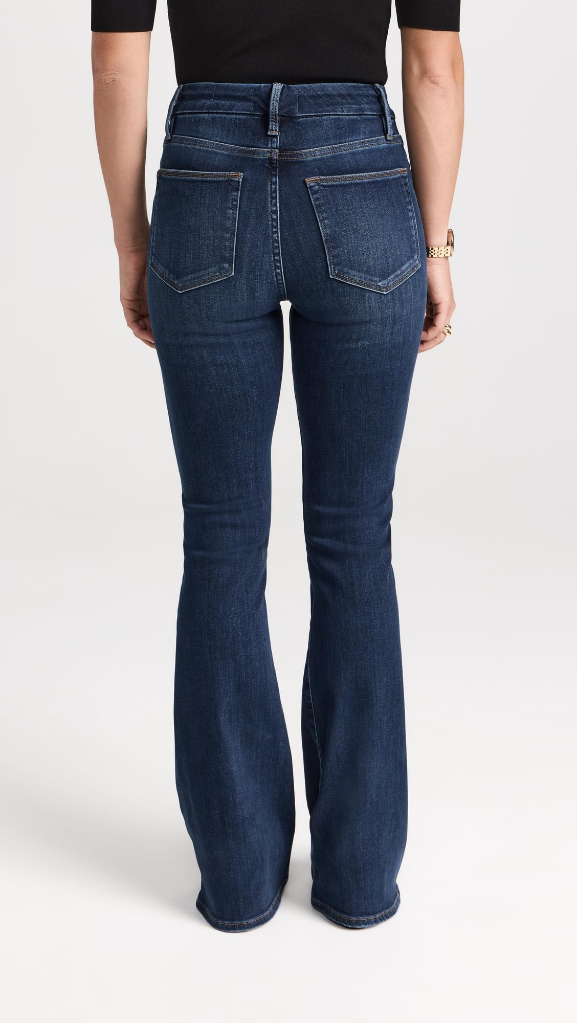 FRAME Women's Petite Le Pixie Super High Flare Jeans, Majesty, Blue, 25