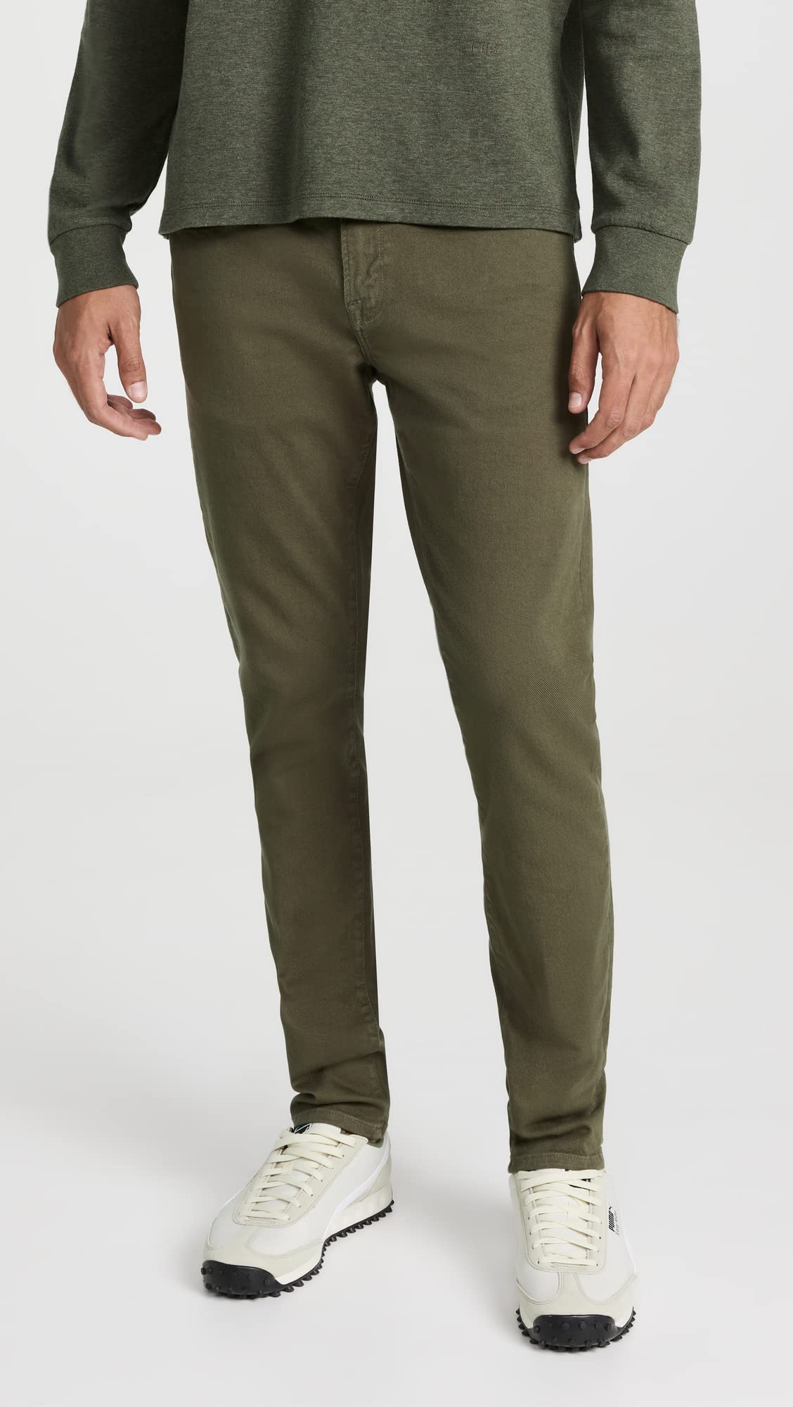 FRAME Men's L'Homme Slim Jeans 36 Regular Garage Military Green