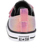 Converse Baby Girl's Chuck Taylor® All Star® 2V Ox - Iridescent Glitter (Infant/Toddler) Magic Flamingo/Black/White 9 Toddler M