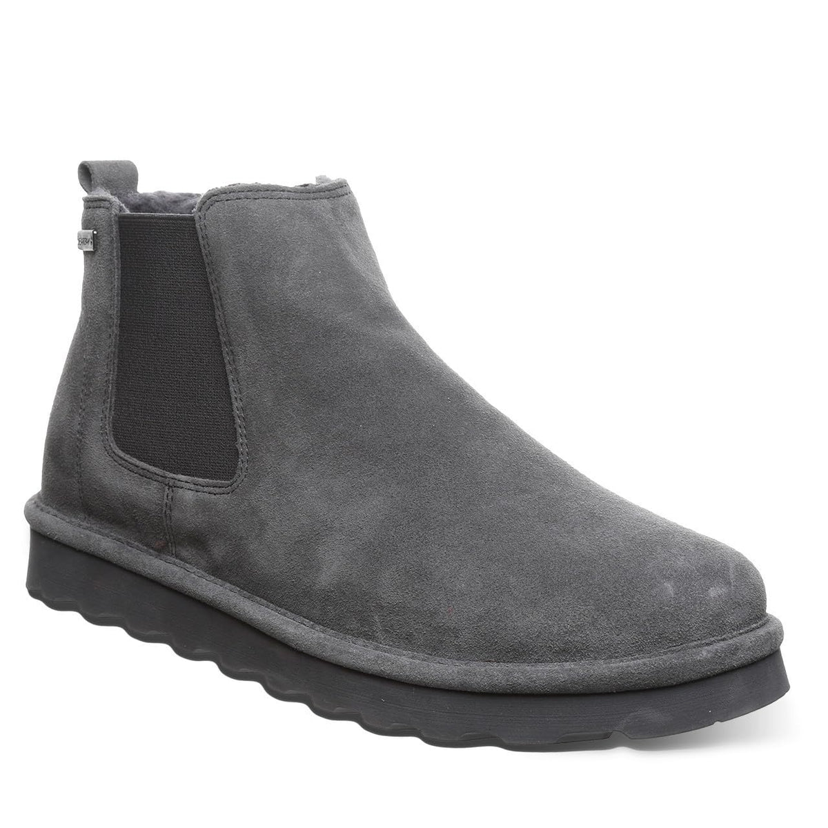 BEARPAW Men's Drew Charcoal Size 9 | Men's Ankle Boot | Men's Slip On Boot | Comfortable Winter Boot