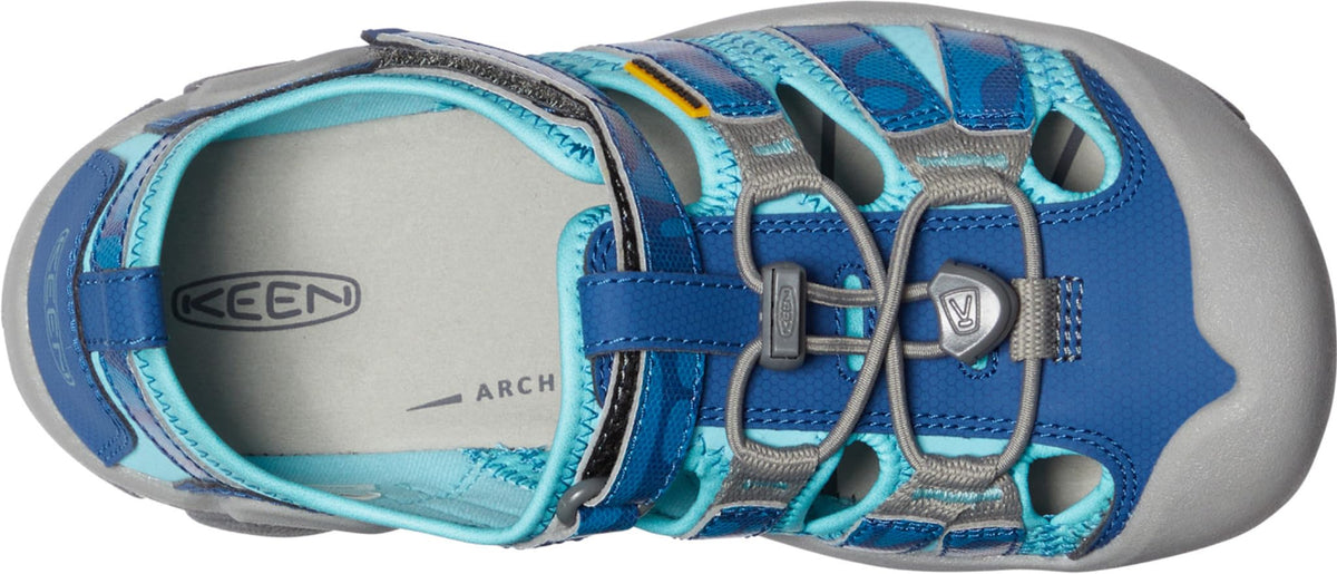 KEEN Knotch Creek Casual Comfortable Sandals, Fjord Blue/Ipanema, 2 US Unisex Big Kid