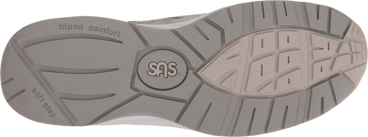 SAS Journey Mesh - Shoes for Men - Suede and Mesh Uppers - Cushioned Tongue - Textile Linings - Lightweight Gray 12.5 WW - Double Wide (EE-3E)