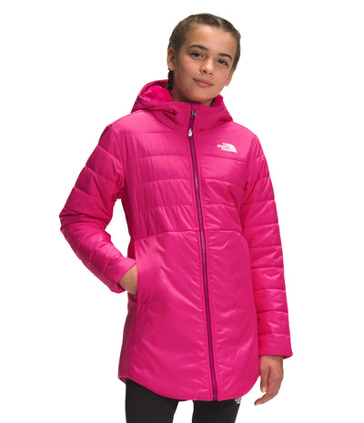 THE NORTH FACE Girls' Reversible Mossbud Swirl Parka, Cabaret Pink, XX-Small