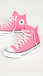 Converse Women's Chuck Taylor All Star High Top Sneakers, Hyper Pink, 8 Medium US
