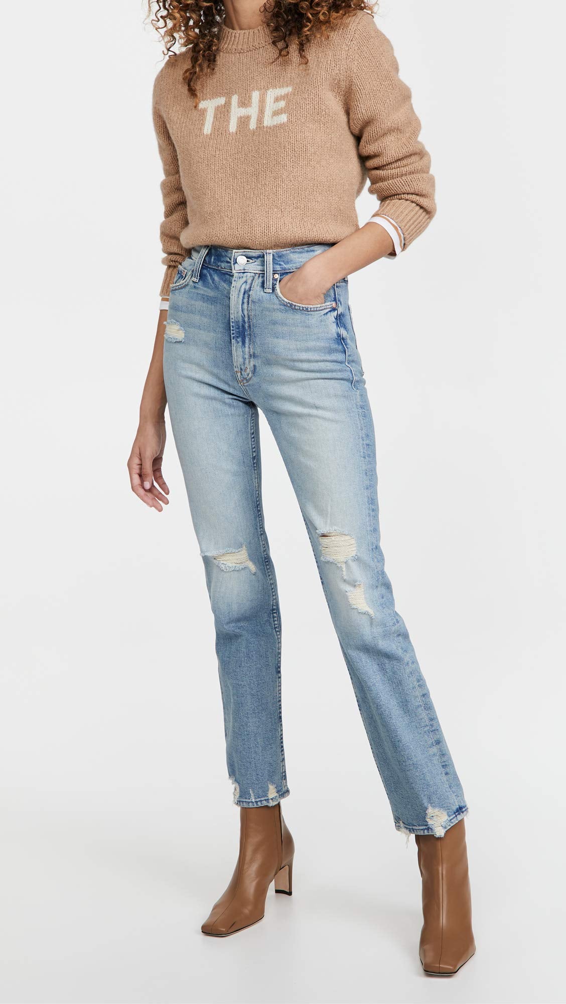 MOTHER Women's High Waisted Rider Skimp, The Confession, Blue, 24