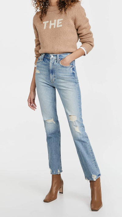 MOTHER Women's High Waisted Rider Skimp, The Confession, Blue, 32