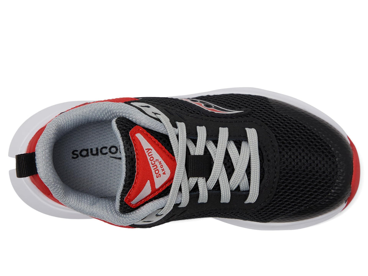 Saucony Axon 3 Sneaker, Infrared/Black, 6 US Unisex Big Kid