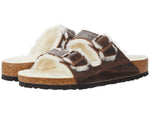 Birkenstock Men's Arizona Shearling Sandals, Habana/Natural, Tan, 11 Medium US