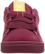 PUMA Kids Baby Girl's Basket Classic Velour (Toddler) Tibetan Red/Metallic Gold 4 Toddler M