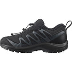 Salomon Junior XA PRO V8 CLIMASALOMON™ WATERPROOF Outdoor Shoes for Kids, Black / Black / Ebony, 7