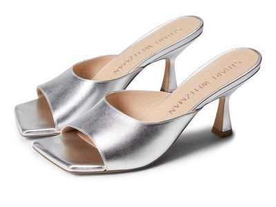 Stuart Weitzman Womens Tia 75 Sandal Silver 9 B