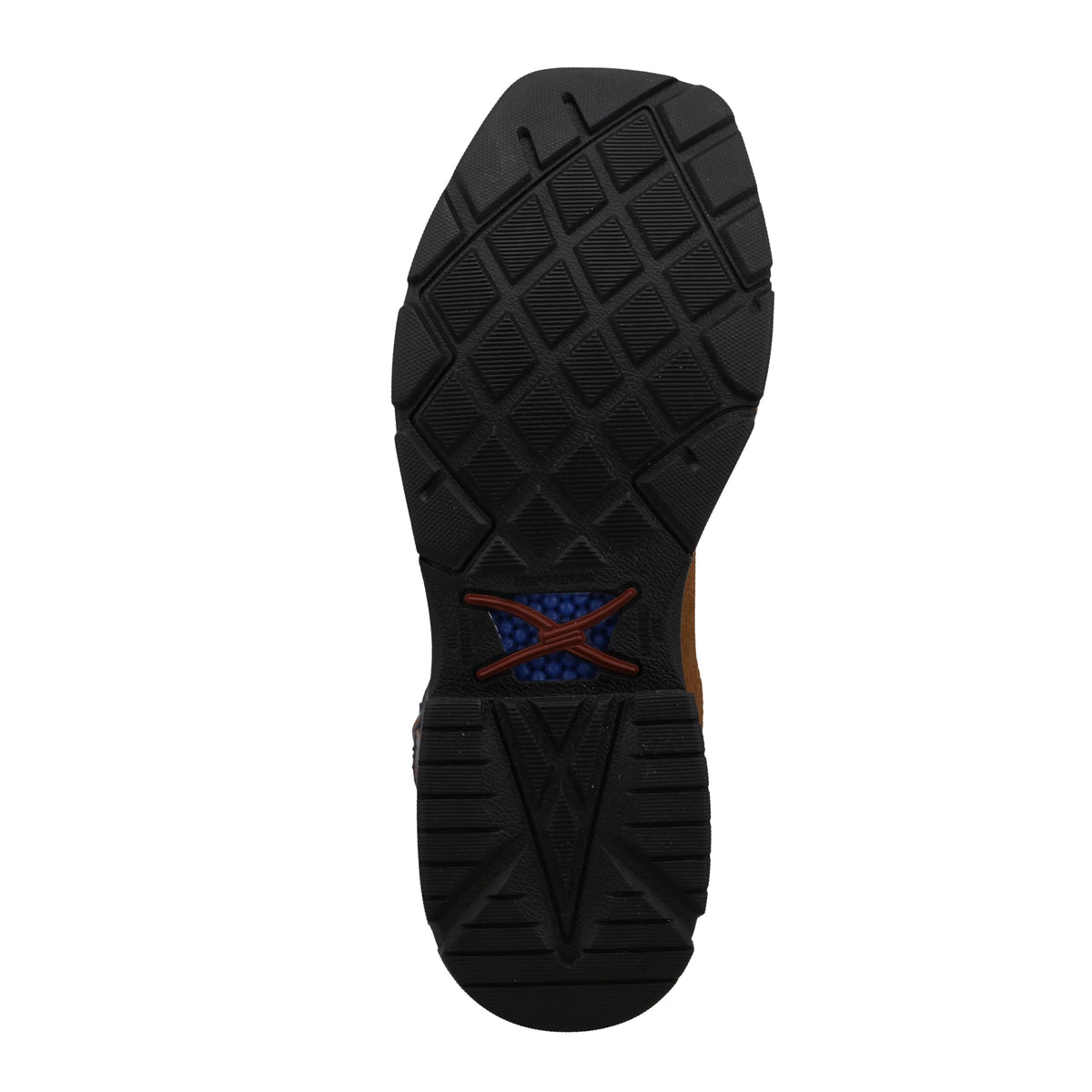 Twisted X Men's 12" Western Work Boot, Square Toe with CellStretch, Clay & Peacock, 10 D