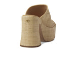 Coach Bobi Straw Platform Sandal Natural 7 B (M)