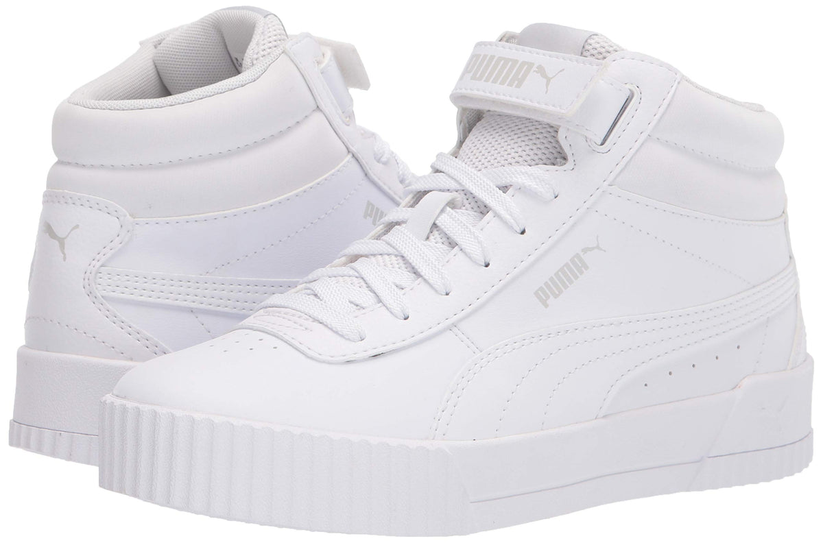 PUMA Women's Carina Mid Sneaker 6 White