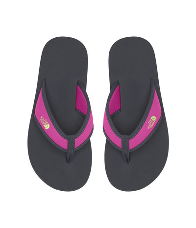 THE NORTH FACE Youth Base Camp Flip Flops, Vanadis Grey/Linaria Pink, 11